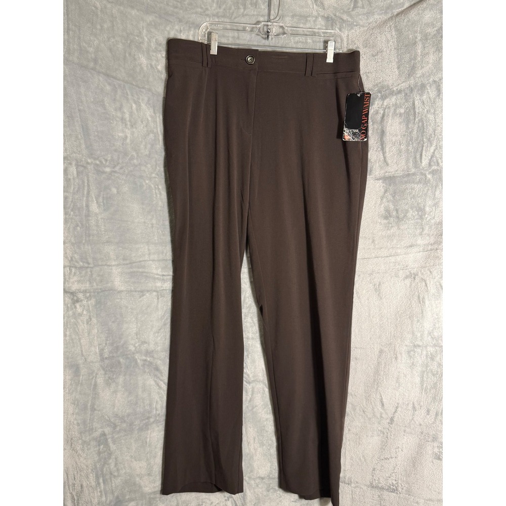 Avenue No Gap Trouser Pants Womens 16 Tall Brown Straight Leg NEW NWT Work‎ wear